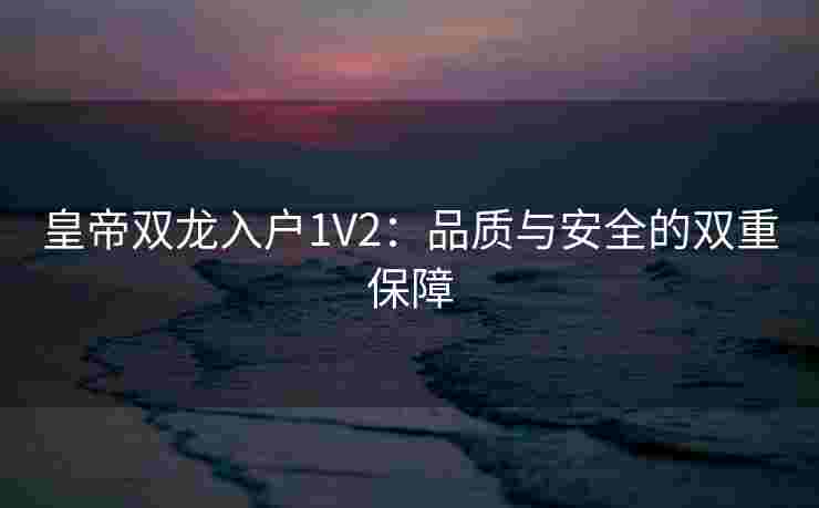皇帝双龙入户1V2：品质与安全的双重保障